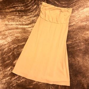 Ralph Lauren Tan Strapless Dress